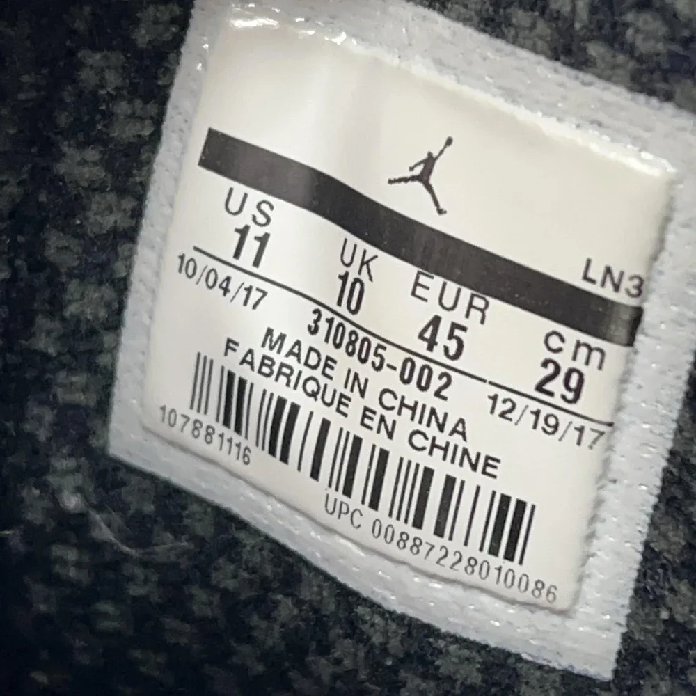 Jordan Shoes Mens Size 11 Gray Air Jordan 10 Retro Shadow Basketball Sneakers